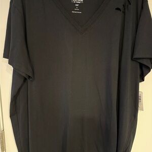 Torrid distressed butterfly top